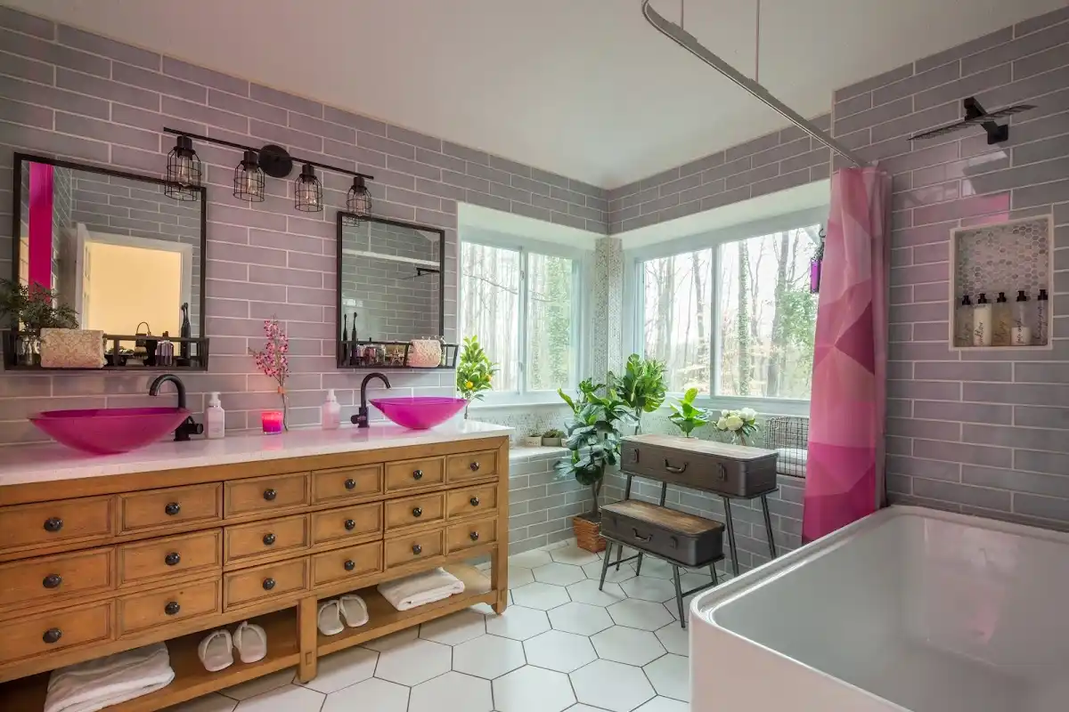 Bathroom renovation after water damage restoration in Northfield